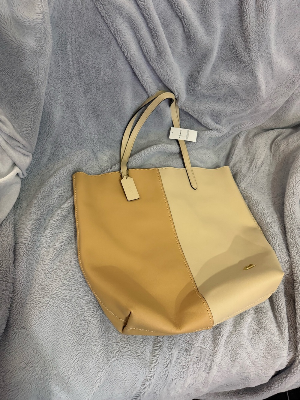 Coach North Nomad Leather Tote Color block colorblock New NWT - Picture 2 of 6
